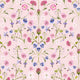 Petal Reflection Wallpaper in Pinks and Lilac on Pink