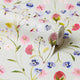 Petal Reflection Wallpaper in Pinks and Lilac on Sage Green