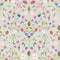 Petal Reflection Wallpaper in Pinks and Lilac on Sage Green