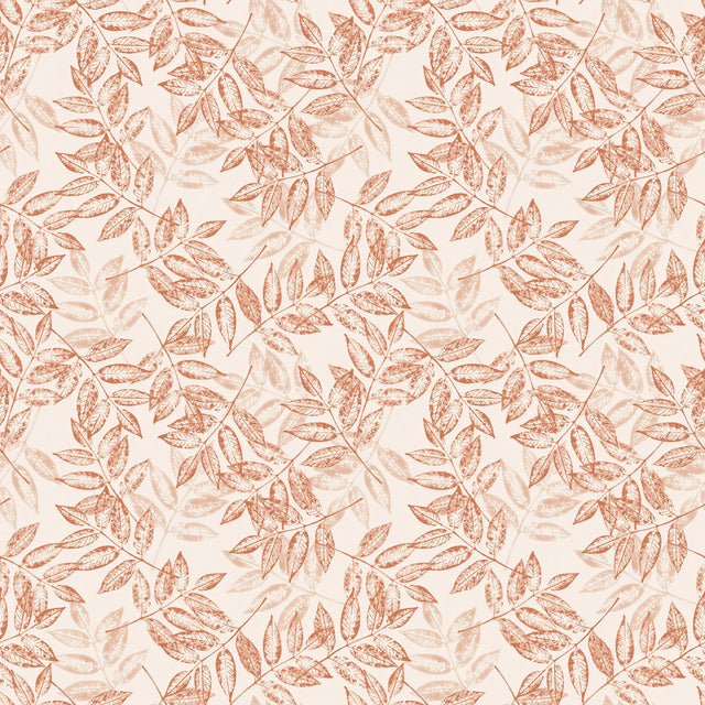 Petite Layered Leaves in Terracotta on Cream