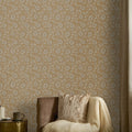 Pomegranate Passion Wallpaper in Caramel Latte