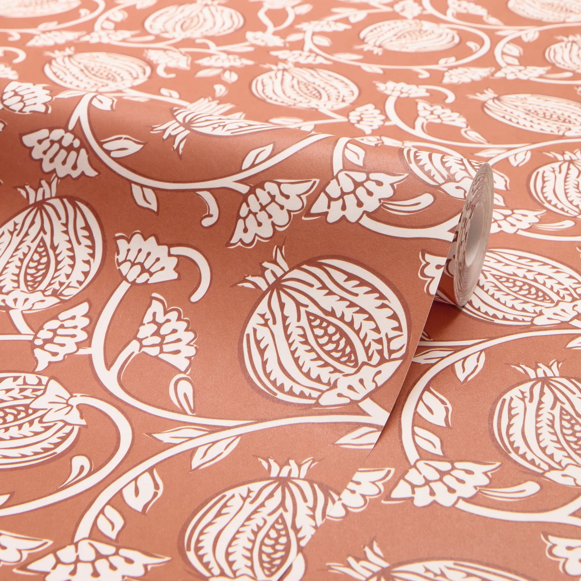 Pomegranate Passion Wallpaper in Terracotta