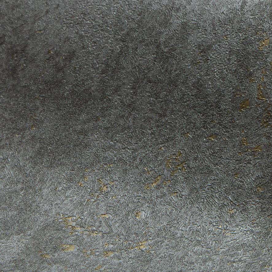 Pori Wallpaper in Graphite with Gold Metallic