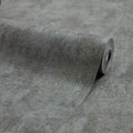 Pori Wallpaper in Graphite with Gold Metallic