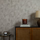 Pori Wallpaper in Light Grey with Gold Metallic