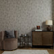 Pori Wallpaper in Light Grey with Gold Metallic
