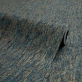 Porto Wallpaper in Denim Blue and Gold Metallic