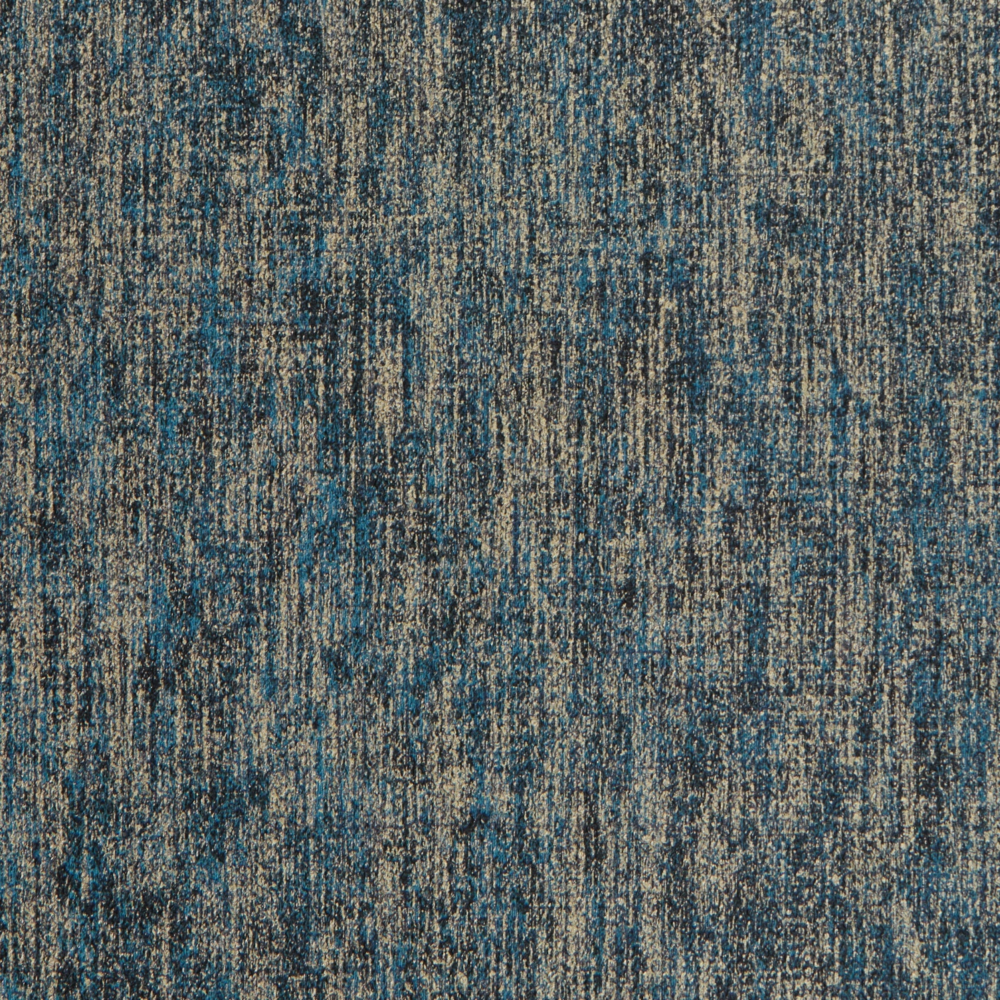 Porto Wallpaper in Denim Blue and Gold Metallic