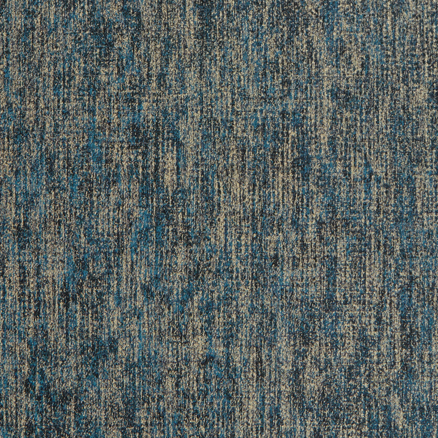 Porto Wallpaper in Denim Blue and Gold Metallic