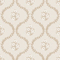 Posy Trellis Wallpaper in Taupe on Cream