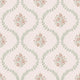 Posy Trellis Wallpaper in Vintage Pink and Sage