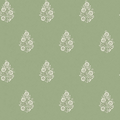 Posy Wallpaper in Cream on Pistachio