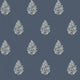 Posy Wallpaper in Cream on Navy