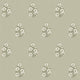 Posy Wallpaper in Cream on Organic Green