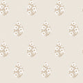 Posy Wallpaper in Taupe on Cream