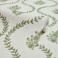 Posy Trellis Wallpaper in Pistachio on Cream