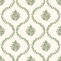 Posy Trellis Wallpaper in Pistachio on Cream