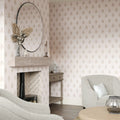 Posy Wallpaper in Vintage Pink and Sage