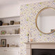 Pressed Petals Wallpaper in Lilacs on Cream