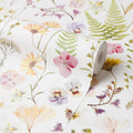 Pressed Petals Wallpaper in Pastels on Cream