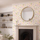Pressed Petals Wallpaper in Pastels on Cream