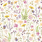 Pressed Petals Wallpaper in Pastels on Cream