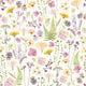 Pressed Petals Wallpaper in Pastels on Cream