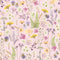 Pressed Petals Wallpaper in Pastels on Pink