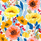 Pretty Peony Wallpaper in Pink, Orange and Yellow