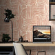 Raffia Curves Wallpaper in Terracotta on Cream