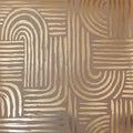 Raffia Curve Wallpaper in Almond with Gold Foil