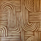 Raffia Curve Wallpaper in Chocolate with Gold Foil