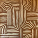 Raffia Curve Wallpaper in Chocolate with Gold Foil