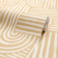Raffia Curves Wallpaper in Caramel Latte
