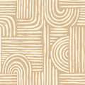 Raffia Curves Wallpaper in Caramel Latte