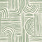 Raffia Curves Wallpaper in Pistachio on Cream