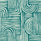 Raffia Curves Wallpaper in Teal