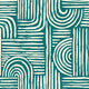 Raffia Curves Wallpaper in Teal