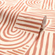 Raffia Curves Wallpaper in Terracotta on Cream
