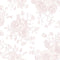 Romantic Roses Wallpaper in Soft Pink on White