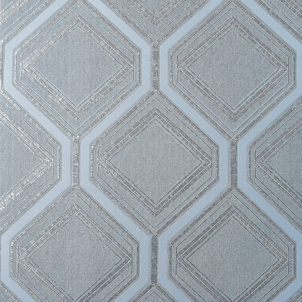 Regal Geo Wallpaper in Slate Grey