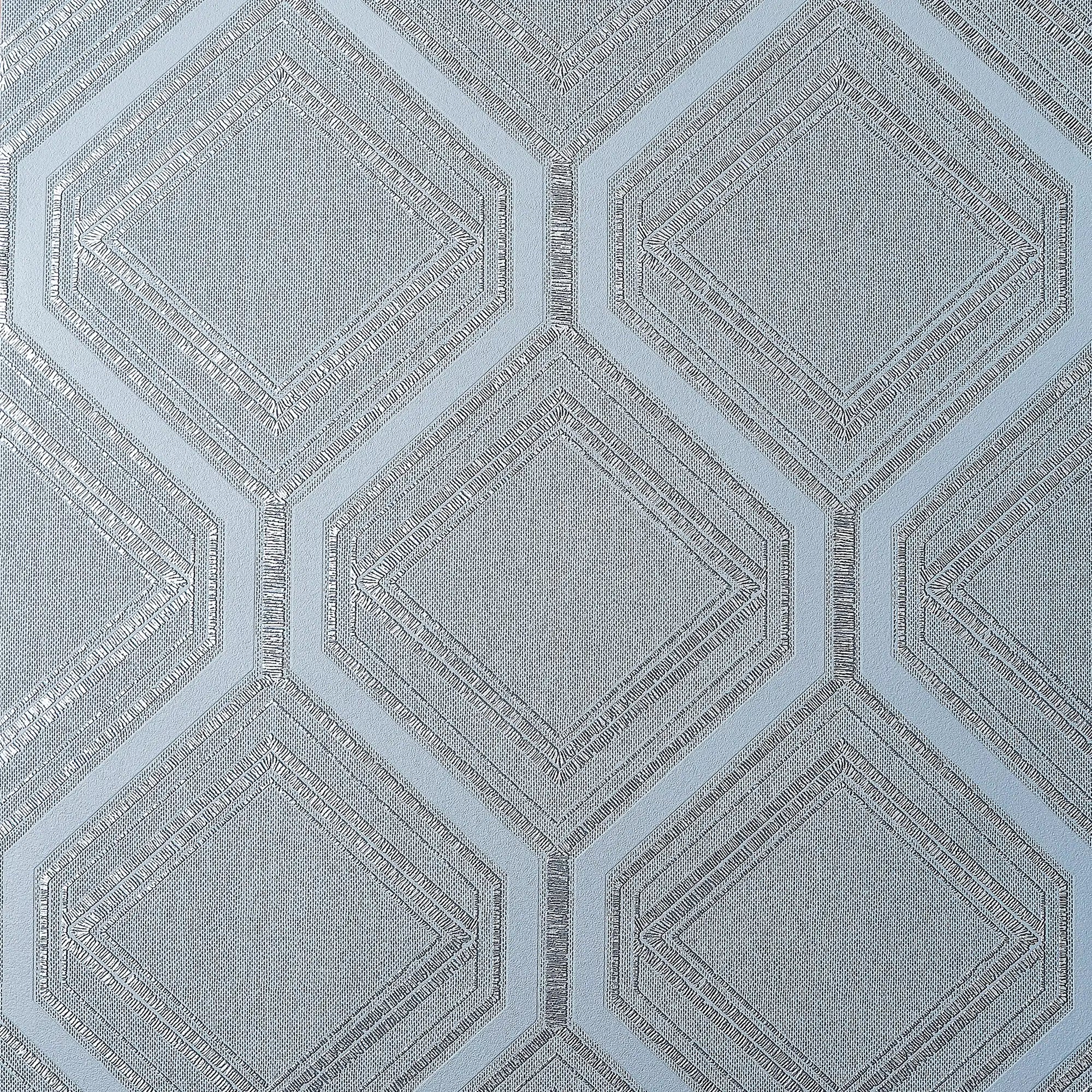 Regal Geo Wallpaper in Slate Grey