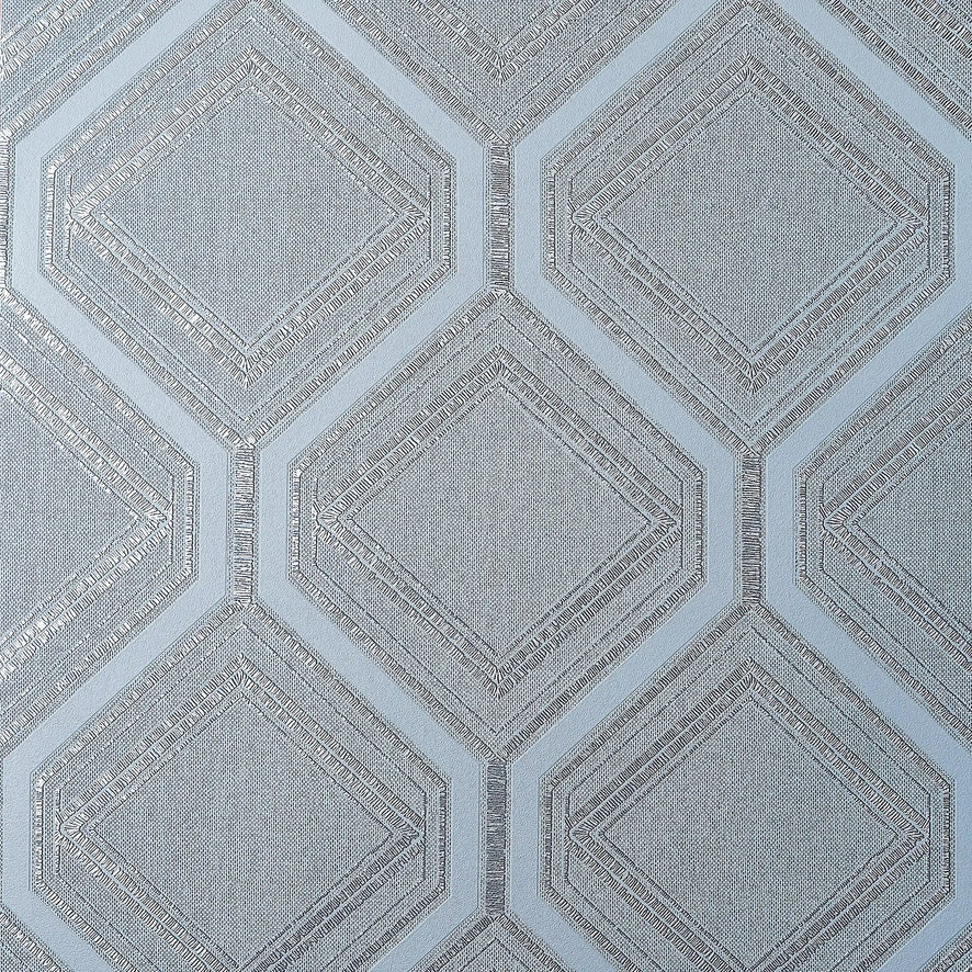 Regal Geo Wallpaper in Slate Grey