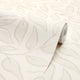 Scattered Leaf Wallpaper in Almond Latte