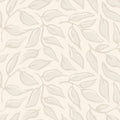 Scattered Leaf Wallpaper in Almond Latte