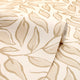 Scattered Leaf Wallpaper in Caramel Latte