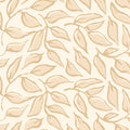 Scattered Leaf Wallpaper in Caramel Latte