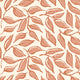 Scattered Leaf Wallpaper in Terracotta on Cream