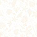 Seastars and Seashells Wallpaper in Ivory