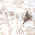 Seastars and Seashells Wallpaper in Light Terracotta